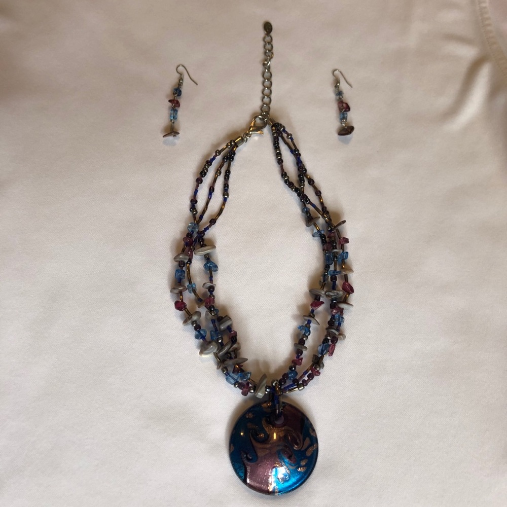 Blue/Purple Necklace Set